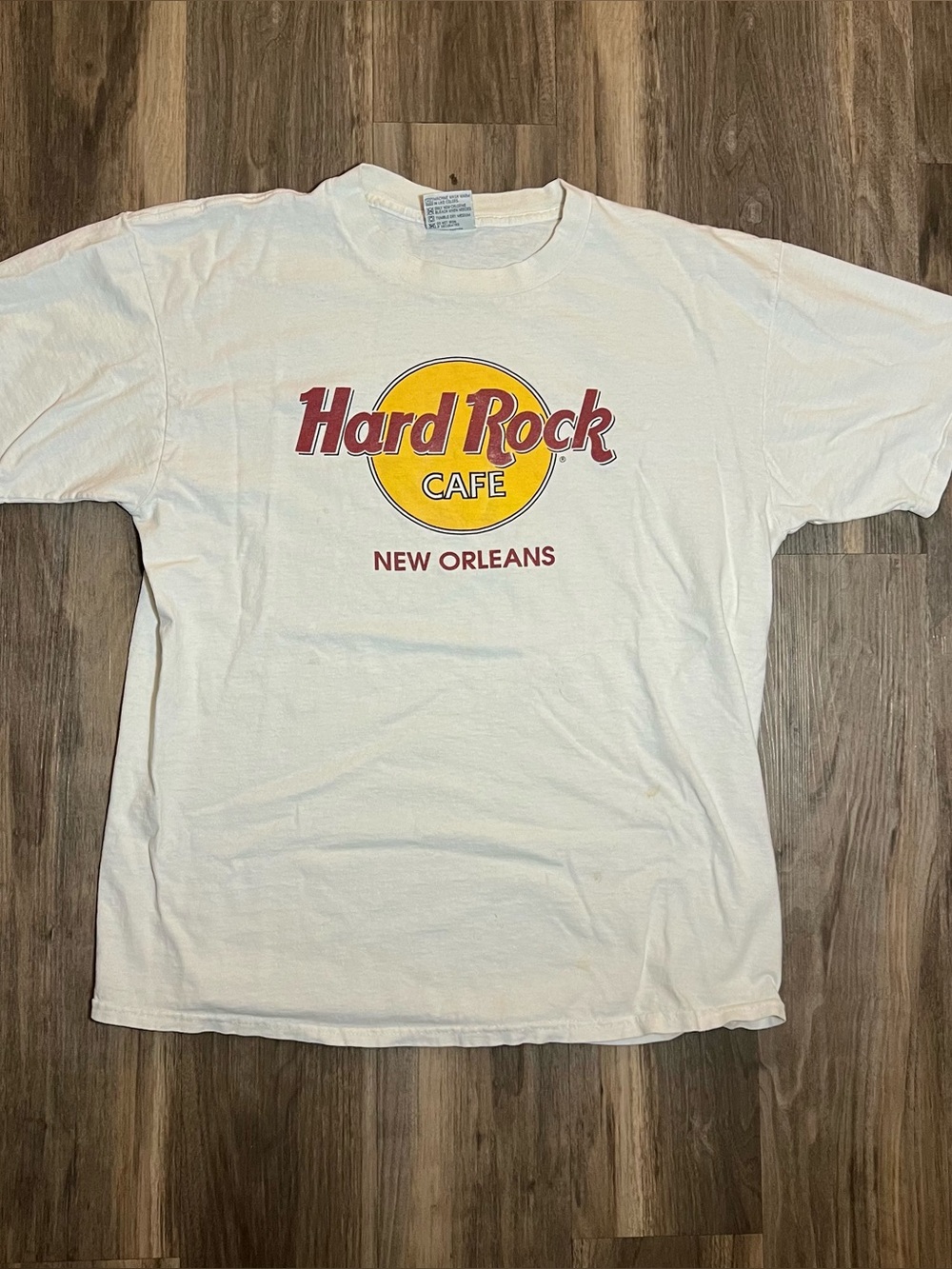 Vintage Y2K Hard Rock Cafe New Orleans Souvenir T-Shirt USA Size L White
